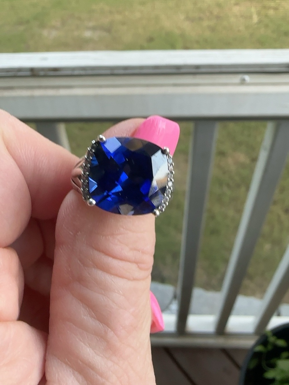 Sapphire Sterling Silver Ring